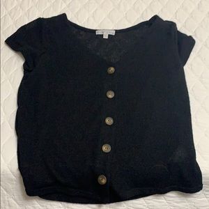 V neck, button up short sleeve shirts, never worn